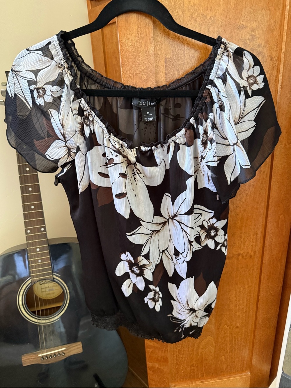 Women's Floral Off-Shoulder Top - Size M